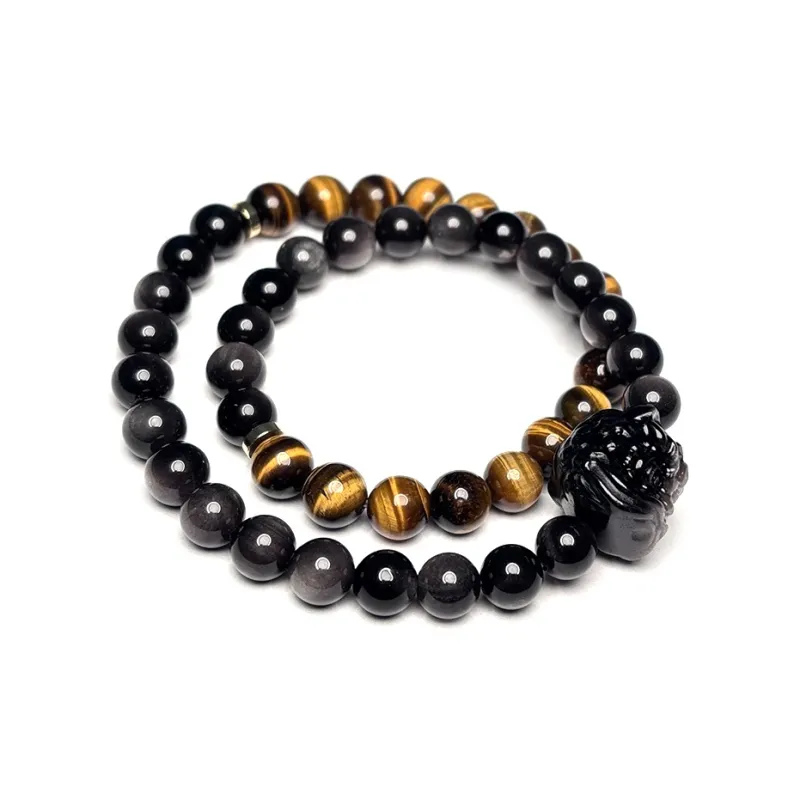 MOUNTAINS AND MANS Obsidian Bracelets Men's-3