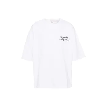 Alexander McQueen Logo Printed Crewneck T Shirt