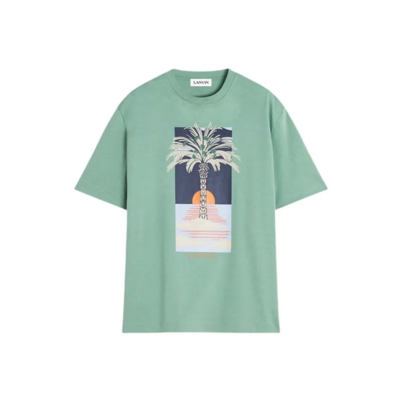 Lanvin Graphic Printed Crewneck T Shirt-0