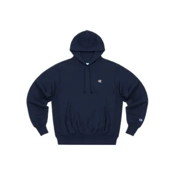 Champion Hooded Loose Fit Regular Sweatshirt Winter US Version Unisex Navy Blue