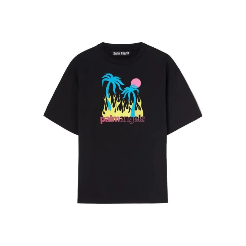 PALM ANGELS Burning Oasi Slim Tee-0