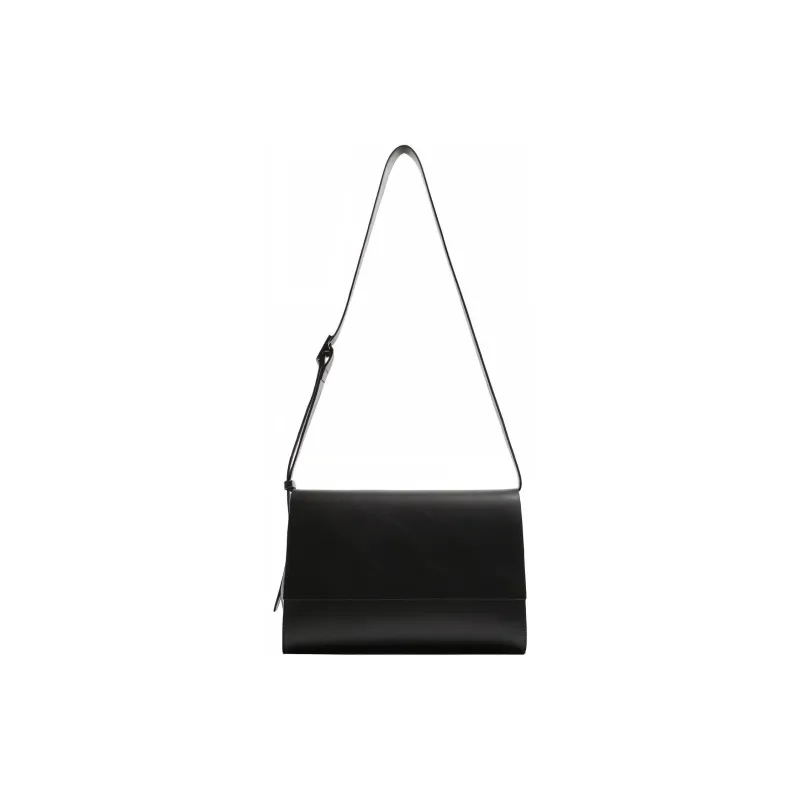 ZARA Artificial Leather Crossbody Bag Regular Men's Black-0