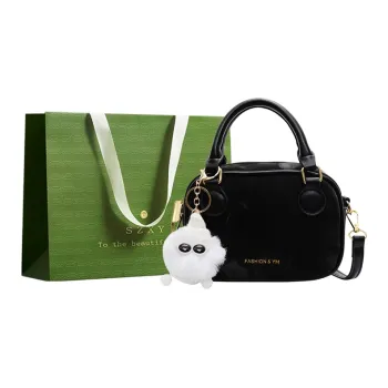 Three Ducklings PU Handbag Shoulder Bag Crossbody Bag Regular Women's Black/Ecru/Silver/Coffee/Pink