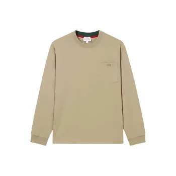 LACOSTE Auspicious Snake New Year Collection T Shirts Unisex 02S/Milk Coffee