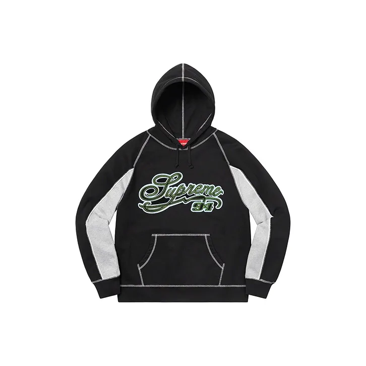 Supreme Paneled Script Hooded Sweatshirt-0
