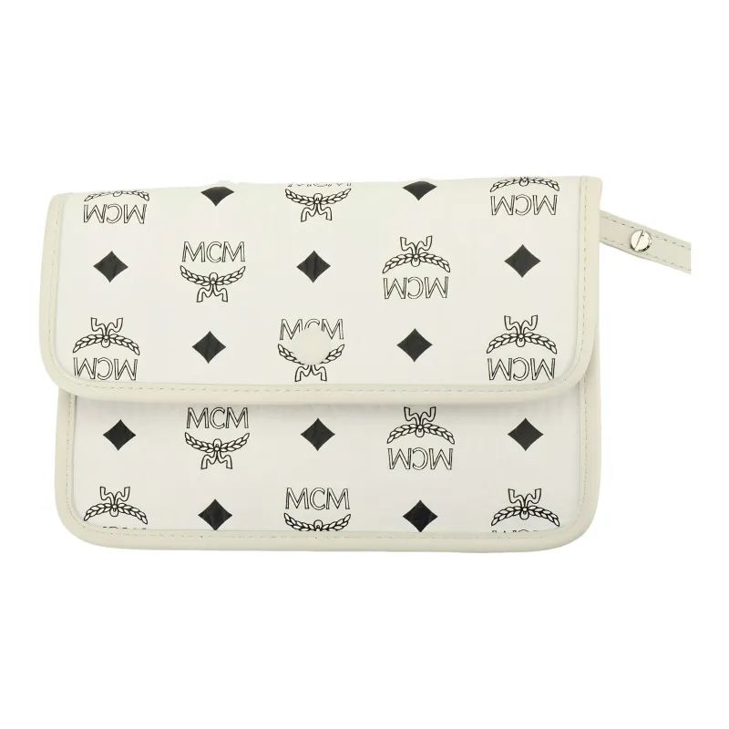 MCM Nappa Leather Combo Bag, Coin Purse, Bucket Bag, Crossbody, One Shoulder Handbag Medium Size Women's Black White-4