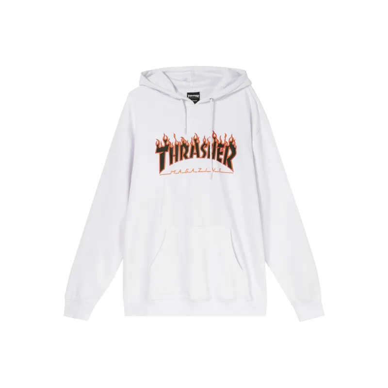 Thrasher Sweatshirt Japan Version Unisex White Orange-0