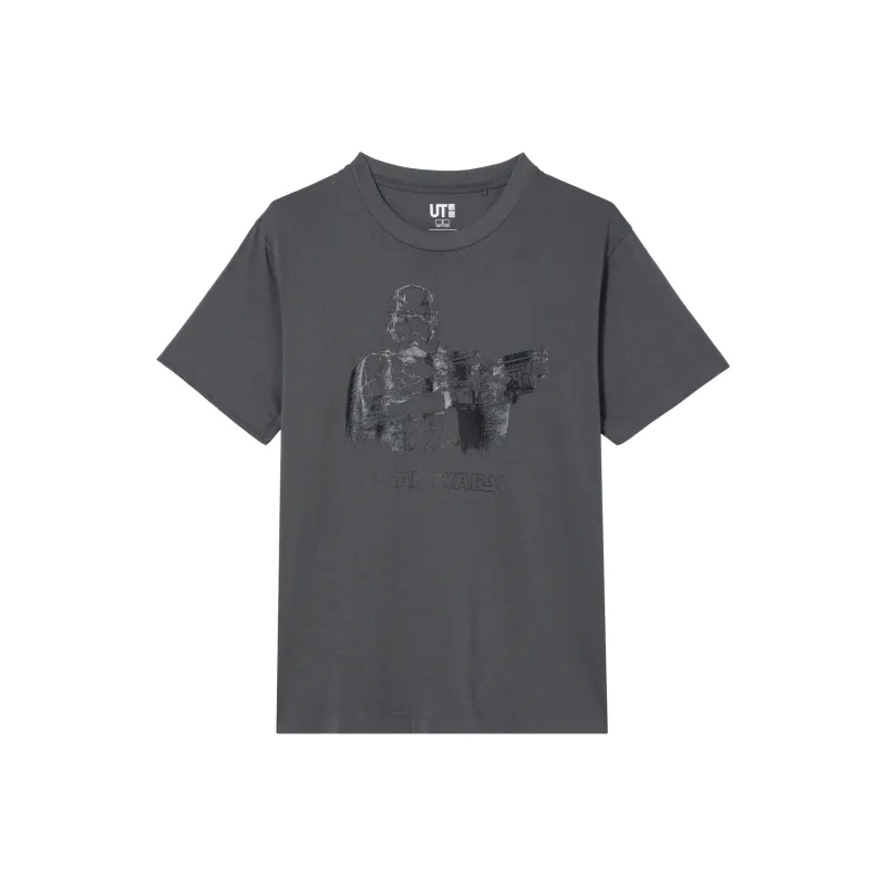 UNIQLO T Shirt Unisex Asphalt Gray-0