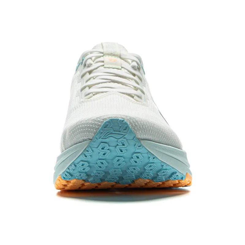 LiNing Red Hare 8 Slip Resistant Breathable Low Top Training Racing Running Shoes Women's White Blue-4