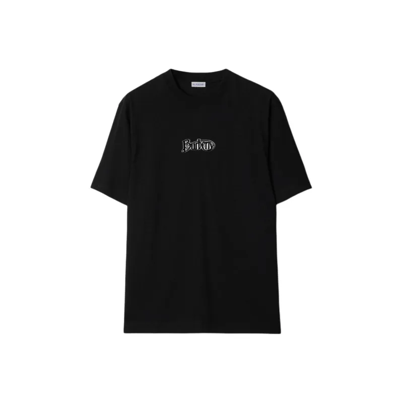 Burberry Flocked logo T shirt-0