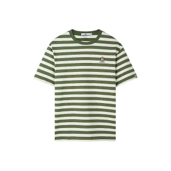HLA Co authored Series By Artists T Shirt Men's Emerald Green Stripes
