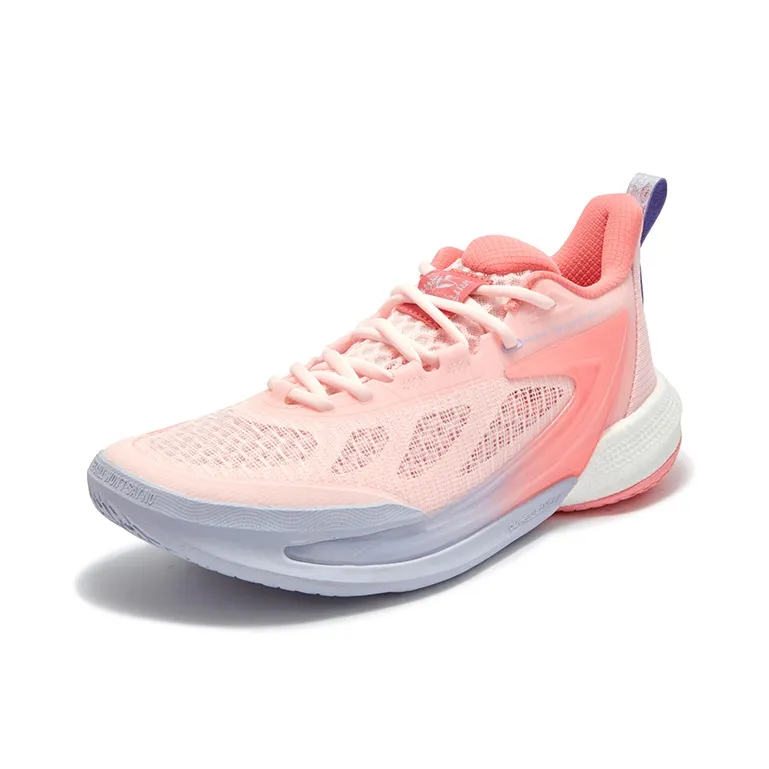 361° Anti Slip Wear Resistant High Top Basketball Shoes Men's Peach Heart Pink-1