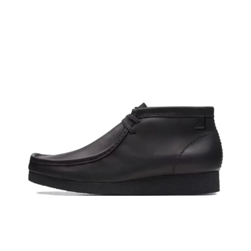 Clarks Shacre Boot Black Leather-0