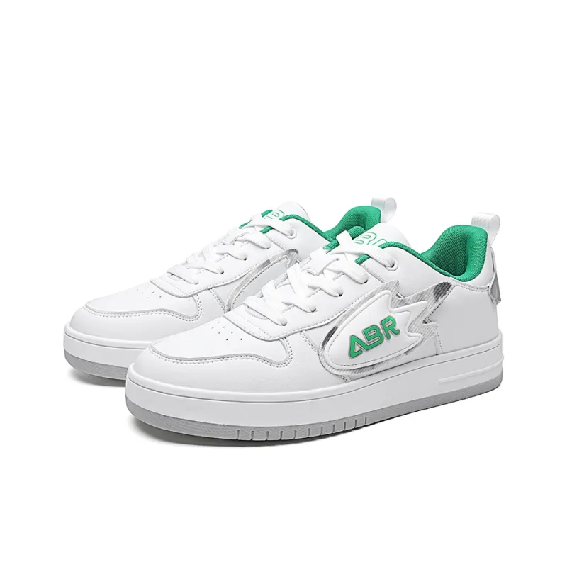 ABIDJAN Rocket Collection Lightweight And Breathable Low Top Skateboard Shoes Unisex White Green-2