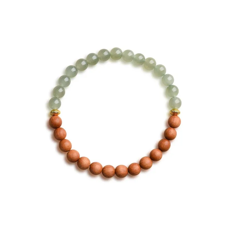 QINGXUN Hetian Jade Bracelets Pale Greenish White Jade Unisex-0