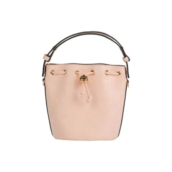 TORY BURCH T Monogram Leather Bucket Bag, Shoulder Bag, Crossbody Bag, Handbag Mini Women's Pink