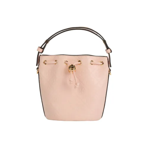 TORY BURCH T Monogram Leather Bucket Bag, Shoulder Bag, Crossbody Bag, Handbag Mini Women's Pink