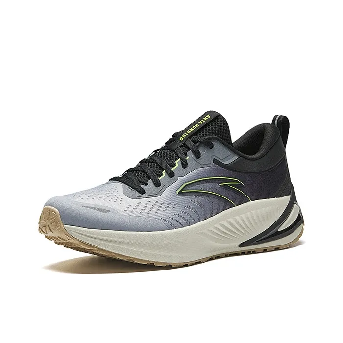 Anta Anti Slip Wear Resistant Low Top Casual Running Shoes Men's Gray Black-1