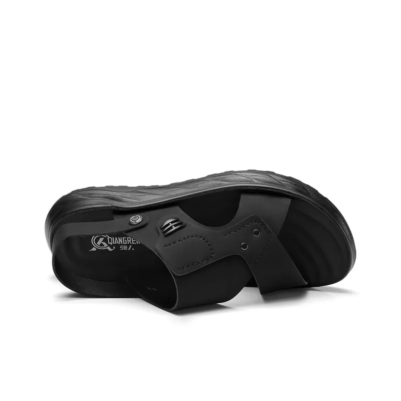 Strongman Beach Sandals Men Black/Gray-2