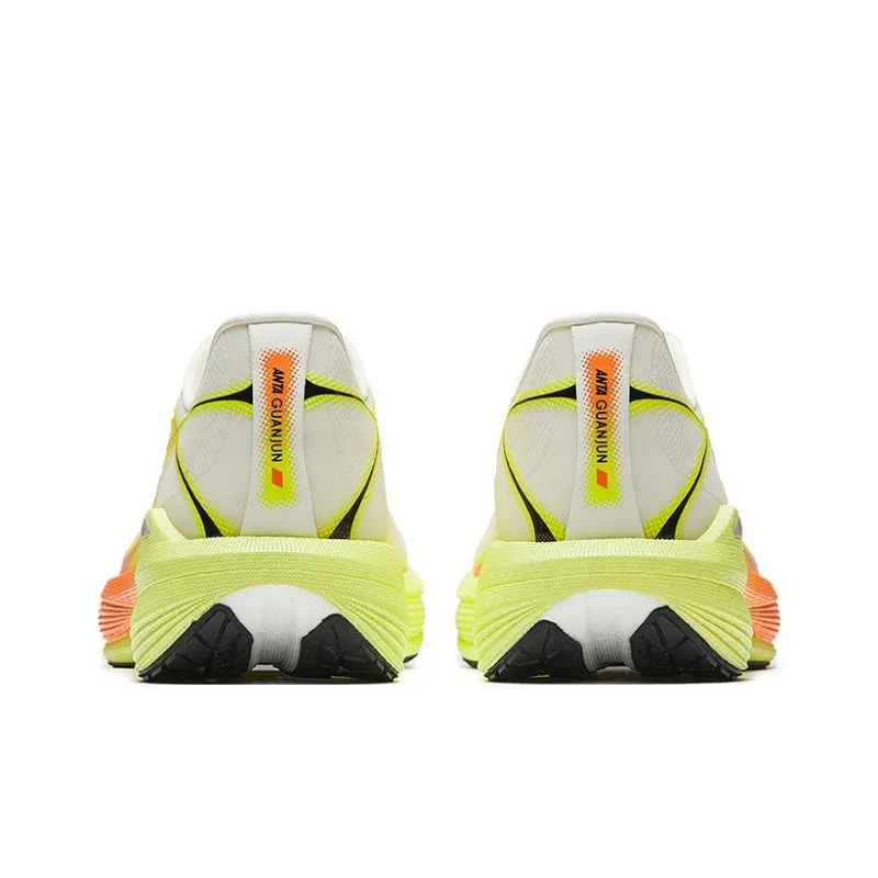 Anta Breathable Lightweight Low Top Casual Running Shoes Men's White Green Orange-3