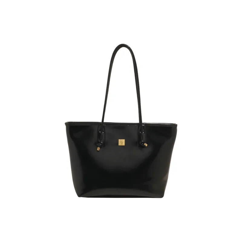 HCXK PU Tote Shoulder Bag Women's Ecru/Black/Purple/Pink-6