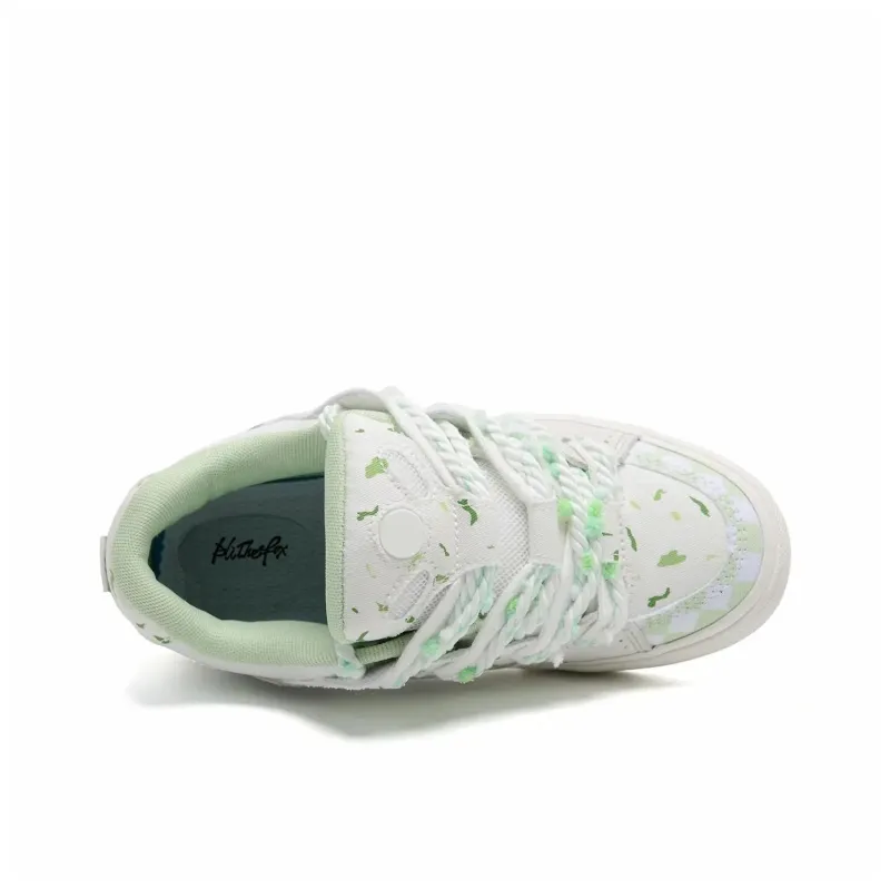 ALI THE FOX Balance Abrasion Resistant Lightweight Slip Resistant Low Top Skateboard Shoes Women's-21