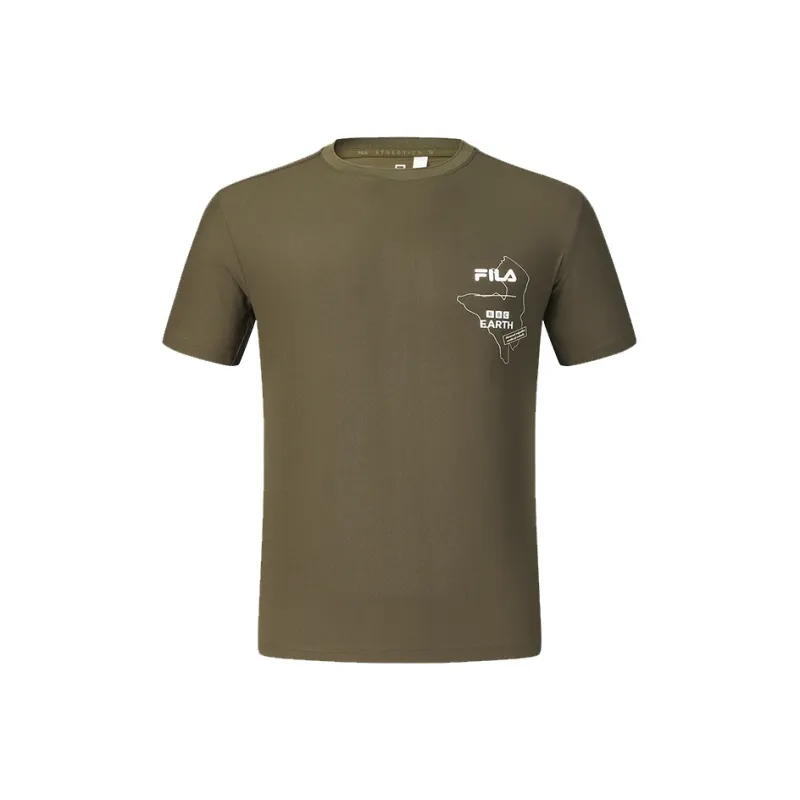 FILA x BBC EARTH T Shirt Men Chestnut-0