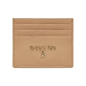 Patrizia Pepe Leather Card Holder Card Holder Women's Beige