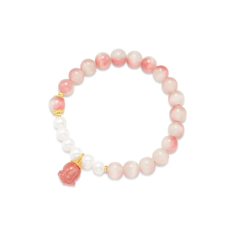 AGOVSKI Glass Cat Eye Jade Bracelets Women's-0
