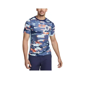 Nike T-Shirts Men Blue With White Lettering