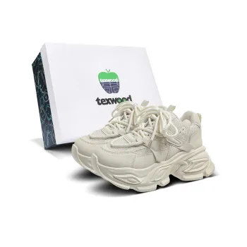 TEXWOOD Slip Resistant Low Top Chunky Sneakers Women's Box