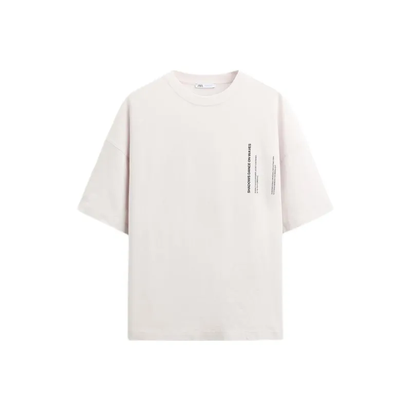 ZARA T-Shirts Men Pink-0
