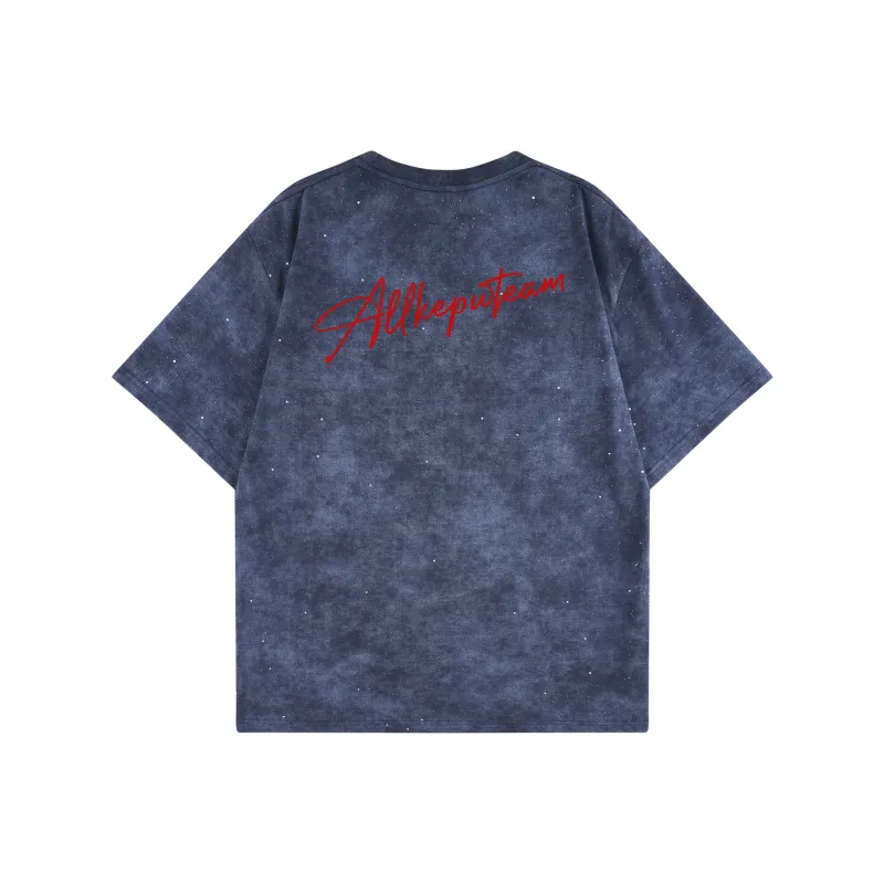 Kepu T-Shirt Unisex Navy Blue With Red Print-0