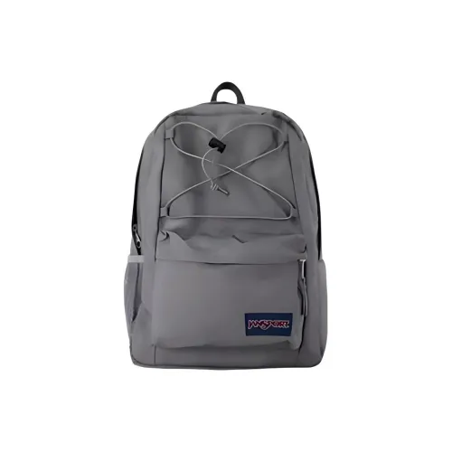 JanSport Polyester Backpack Medium Size Unisex Texture Gray