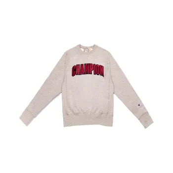 Champion Sweatshirt US Version Unisex Light Gray