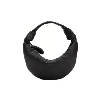 Lemaire Croissant Series Cow Leather Dumpling Bag, Croissant Bag, Shoulder Bag Mini Women's Black