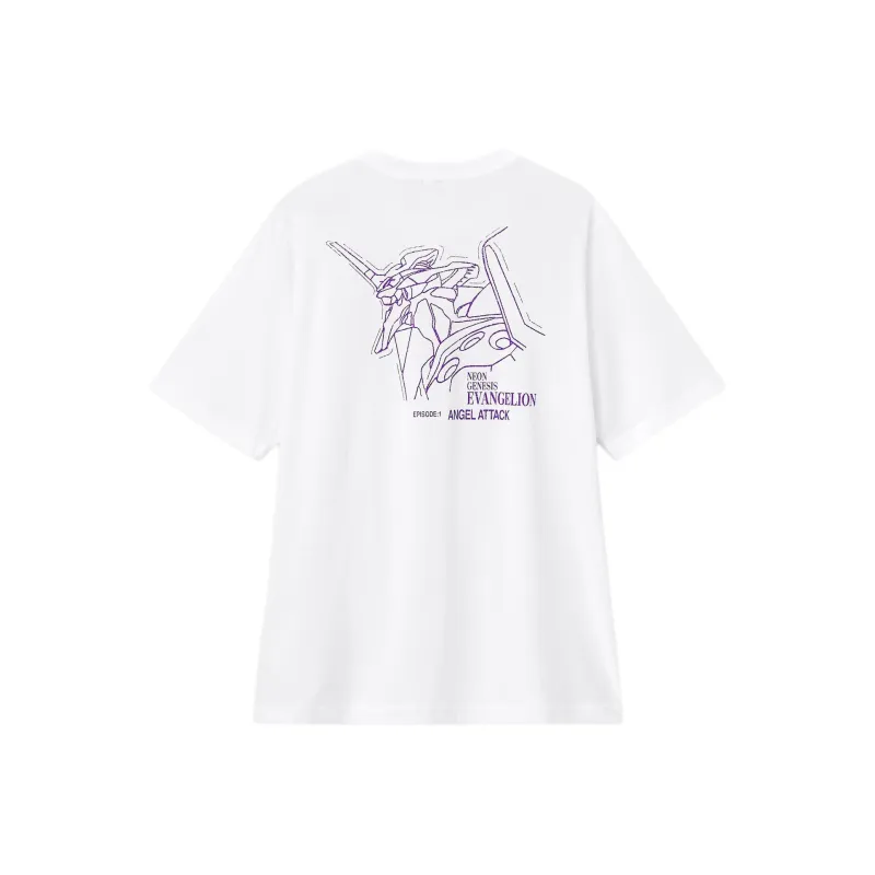GU EVA Collaboration T Shirts Men White-0