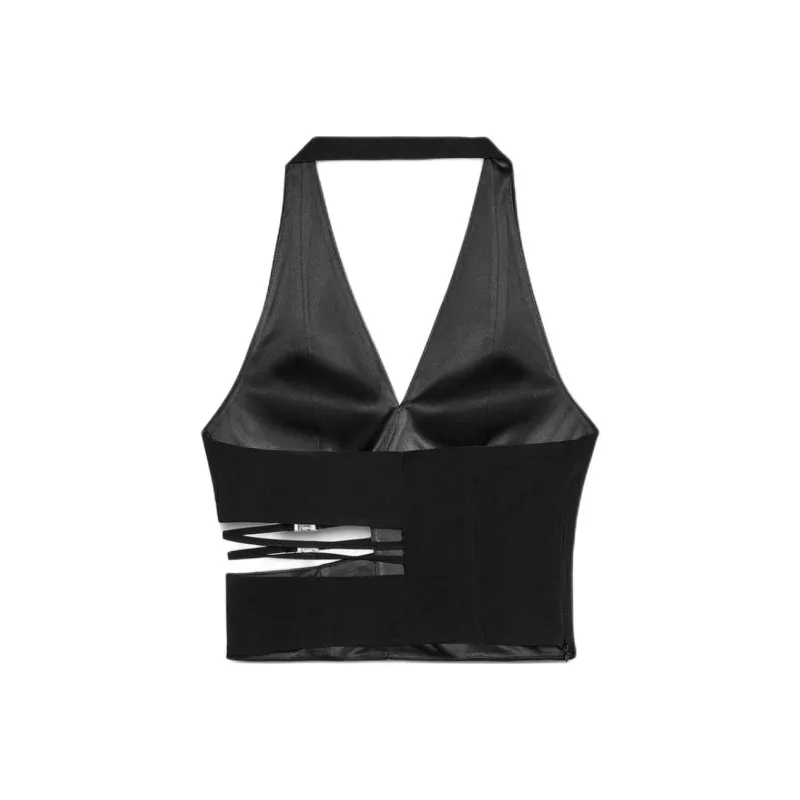 ZARA Tank Tops Women's Black-1