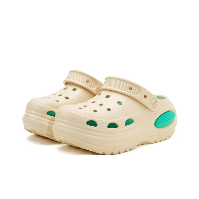 DAPHNE Clogs Women's Beige Green-2