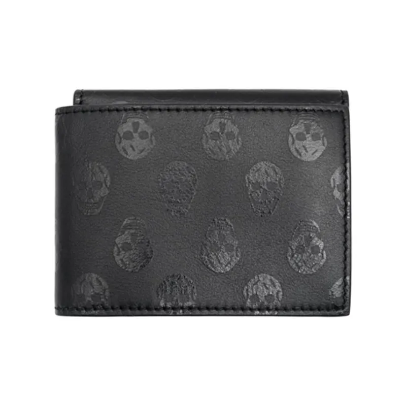 Alexander McQueen Calfskin Wallet Men's Black-2