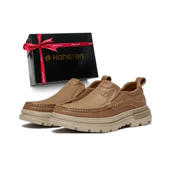 HANG TEN Men's Casual Shoes Men Low Top Black/Light Brown