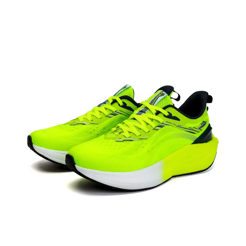 CariteSport Running Shoes Men Low Top White, Black, Green-6