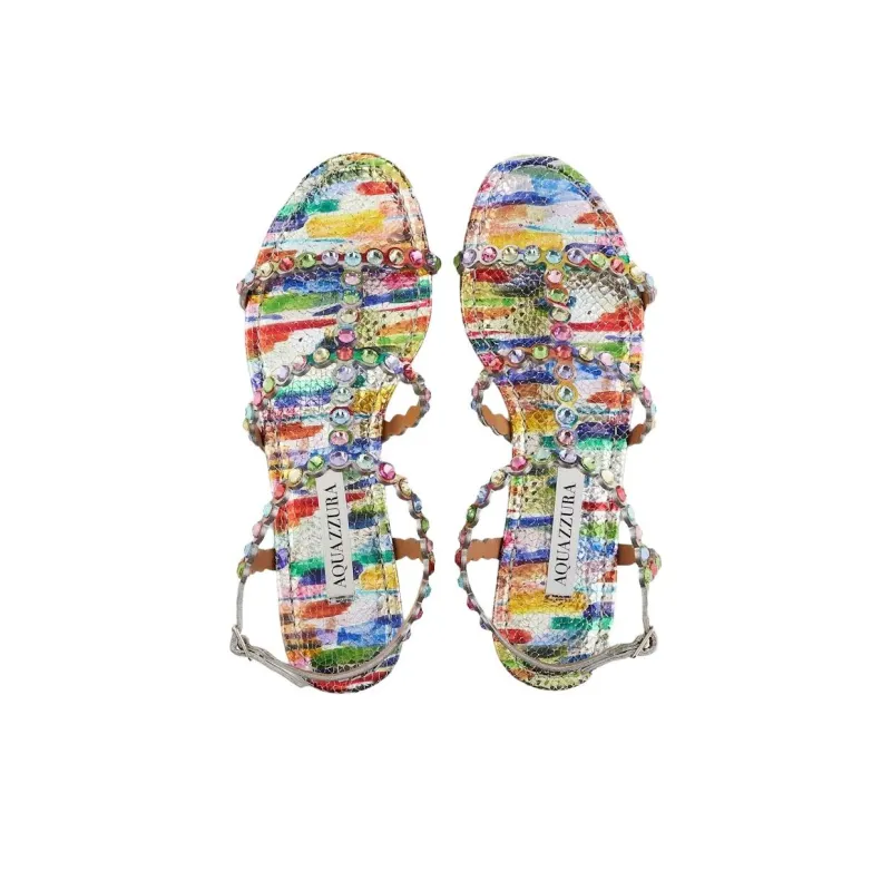 AQUAZZURA Tequila Roman Sandals Women's Multicolor-3