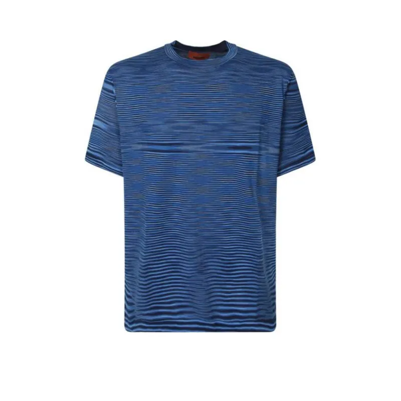 MISSONI Short Sleeved Striped Crewneck T Shirt-0