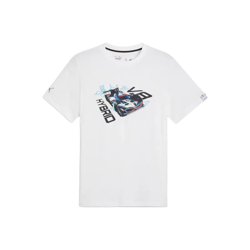 PUMA BMW M Motorsport SS24 Car Graphic Tee T-Shirt Men's White-0