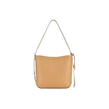HOGAN Leather HOBO Bag Shoulder Bag Small Size Women's Beige