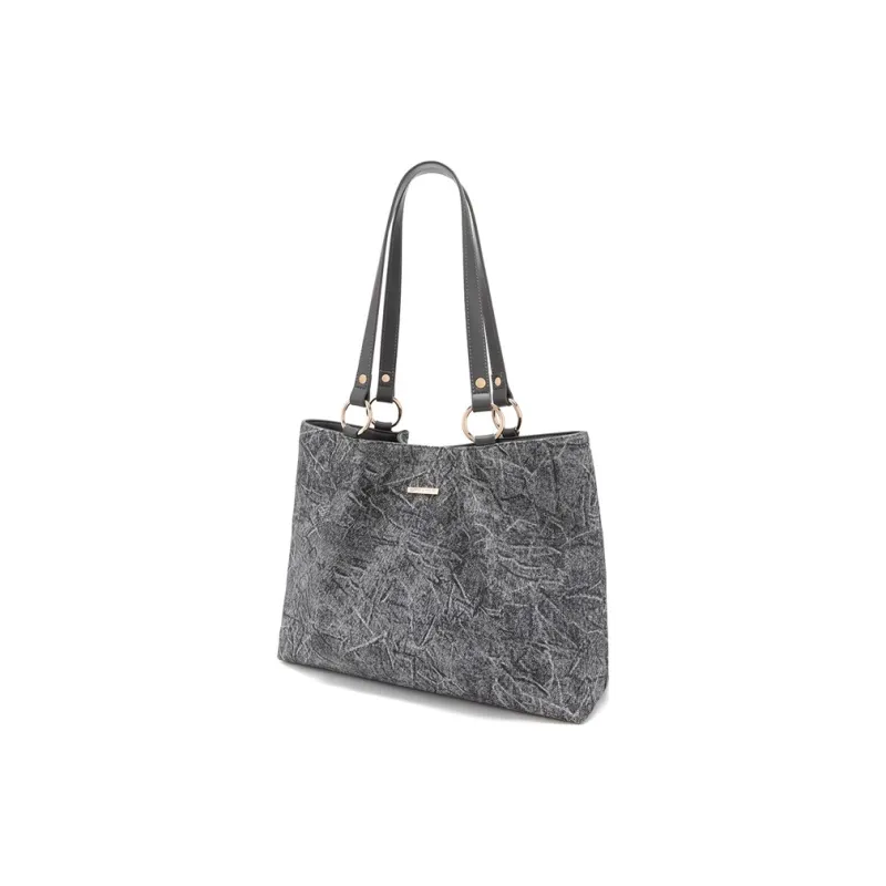 CLEVER& KETCH Synthetic Leather Tote Underarm Shoulder Bag Regular Women's Gray/Brown-1