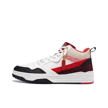 361° Wear resistant And Lightweight Mid Top Skateboard Shoes Men's White Black Red