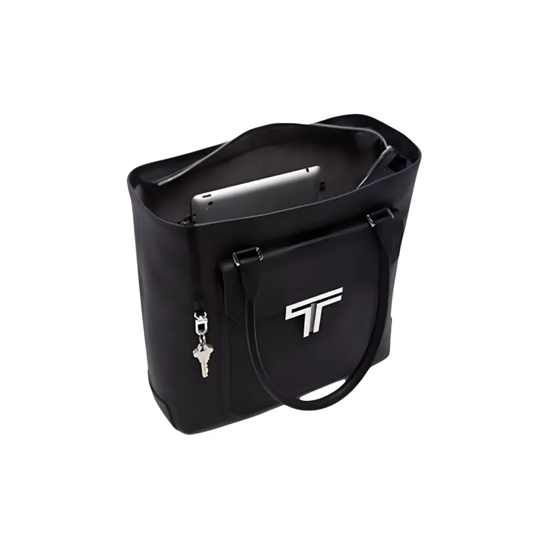 TUMI Cow Leather Tote Bag, Shopping Bag, Handbag Medium Size Men's Black-1