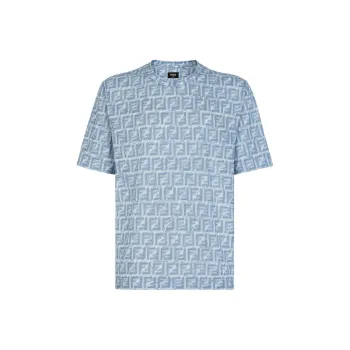 FENDI Ff Jacquard Crewneck T Shirt